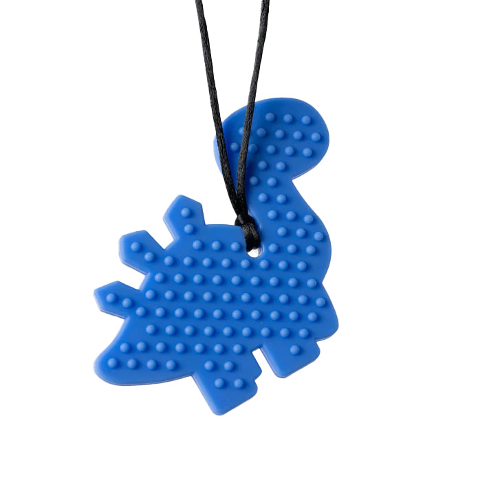 Dinosaur Pendant Oral Motor Sensory Chew Necklace Blue