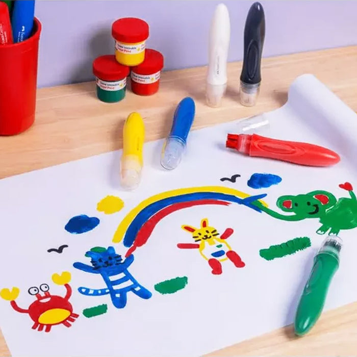 Faber-Castell Jumbo Squeeze Paintbrushes Washable (6 Pack)