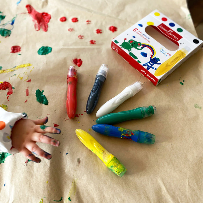 Faber-Castell Jumbo Squeeze Paintbrushes Washable (6 Pack)