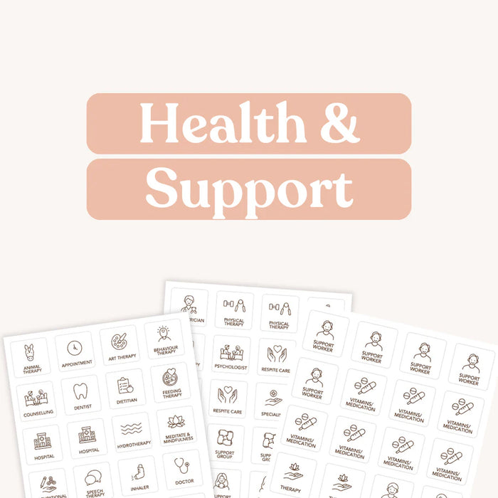 Second Scout Tile Labels - Health & Support Pack