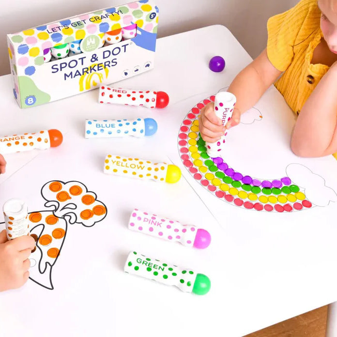 Castle & Kite Spot and Dot Marker Pack Easy Grip and Mess Free
