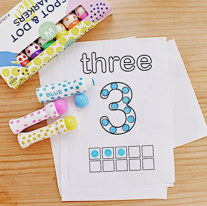 Castle & Kite Spot and Dot Marker Pack Easy Grip and Mess Free