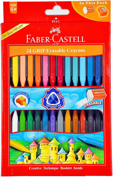 Faber Castell Grip Erasable Crayon 24 Pack