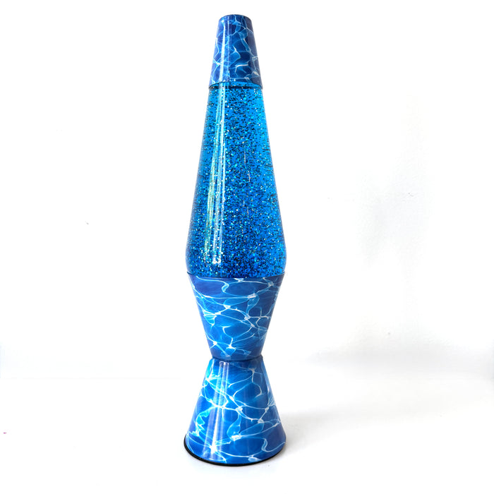 Diamond Glitter Lamp Blue Pool Design