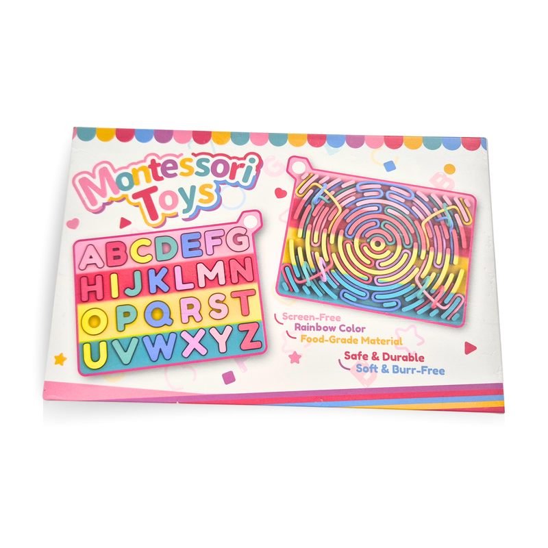 Silicone Sensory Fidget Board & Alphabet Puzzle