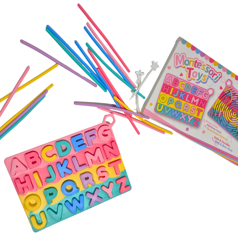 Silicone Sensory Fidget Board & Alphabet Puzzle