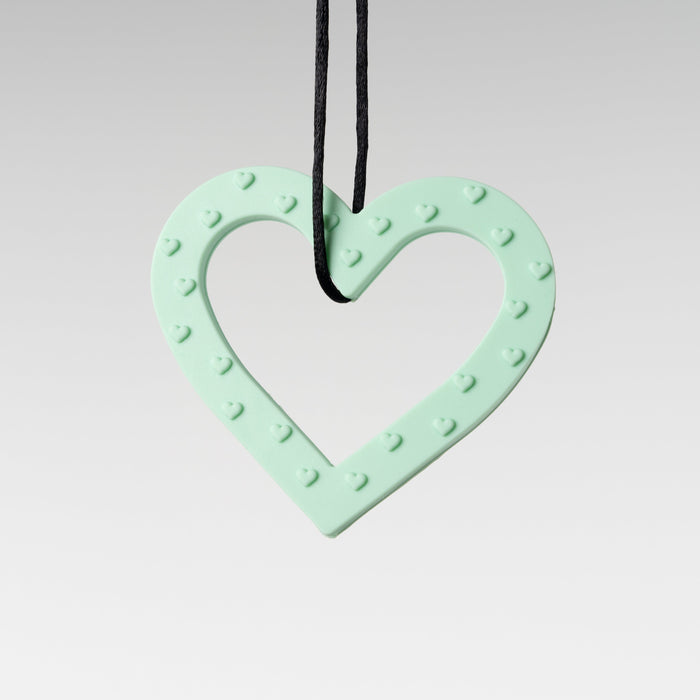 Aqua Heart Chewable Necklace