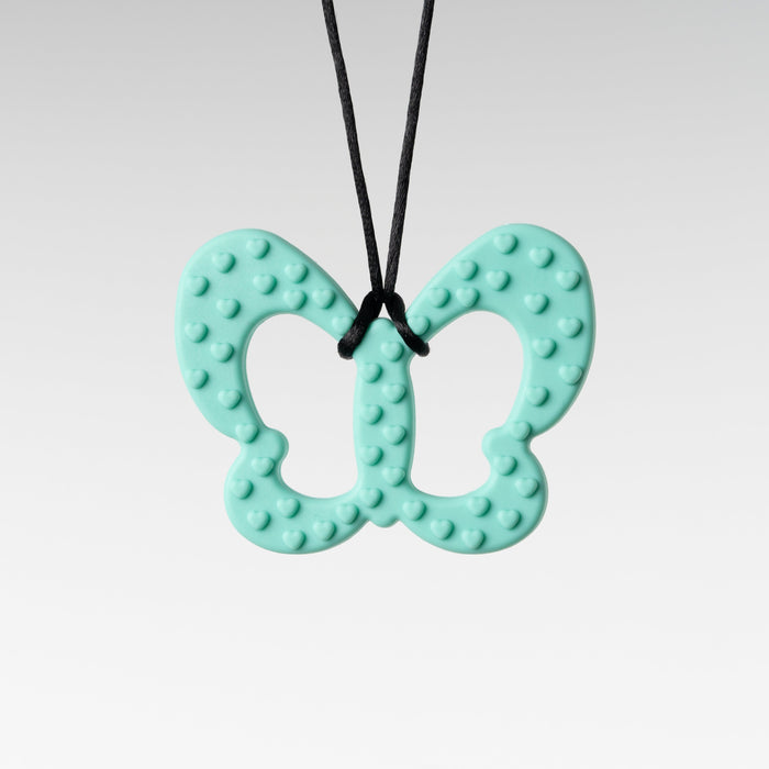 Aqua Butterfly Chewable Necklace