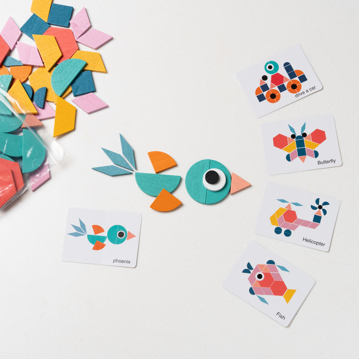 Rainbow Geometric Pattern Blocks