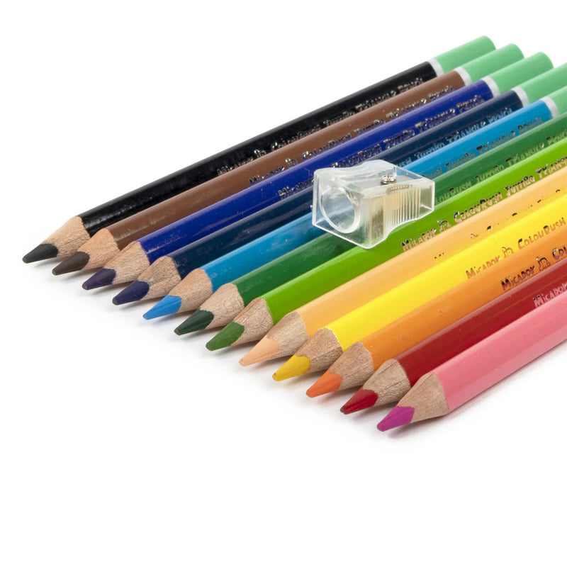 Micador JR ColouRush Jumbo Triangle Pencils 12 Pack
