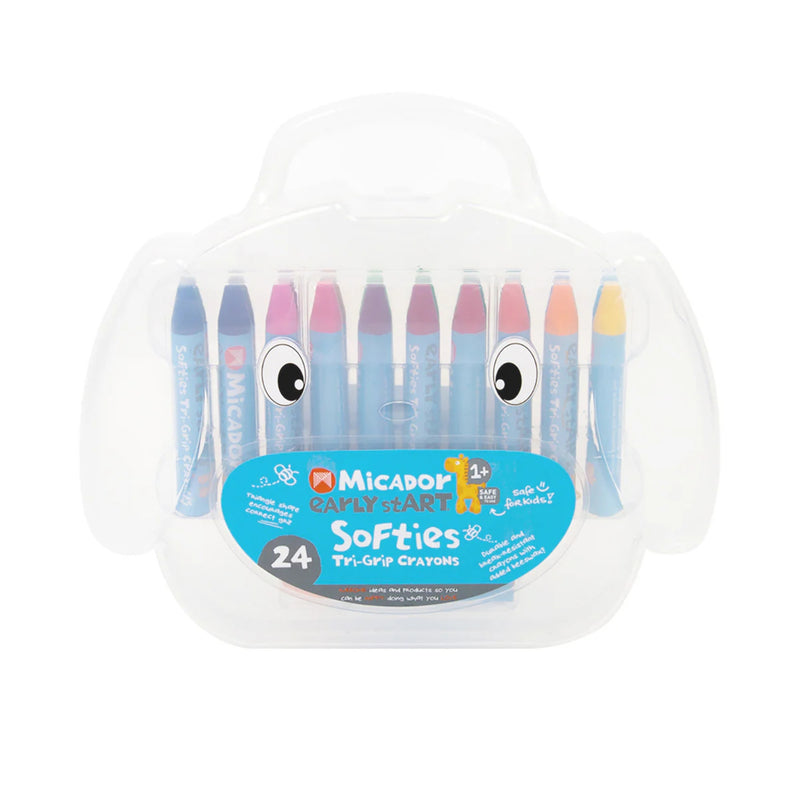 Micador JR Early Start Softies Trigrip Crayons Pack 24
