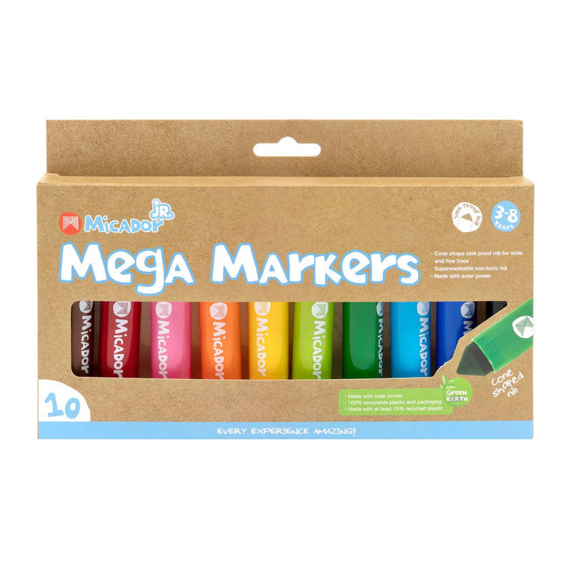Micador JR Mega Markers Pack 10