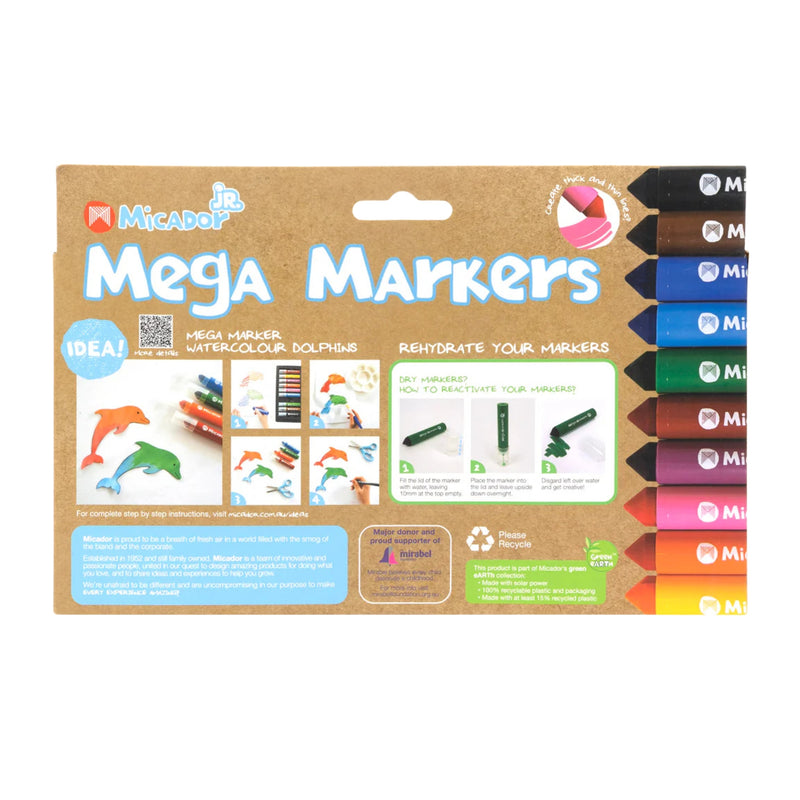 Micador JR Mega Markers Pack 10