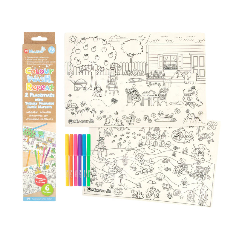 Micador JR Colour Wash Repeat Placemat 2 Pack