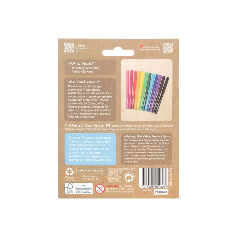Micador JR Colour Wash Repeat Washable Markers 12 Pack
