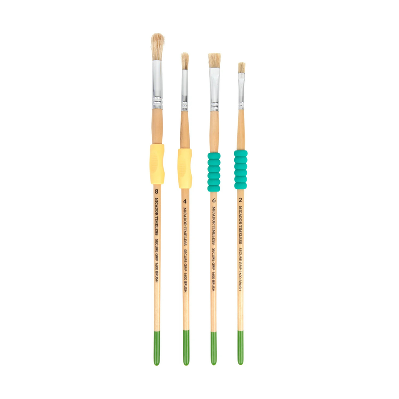 Micador Timeless Secure Grip 1600 Brushes Pack of 4