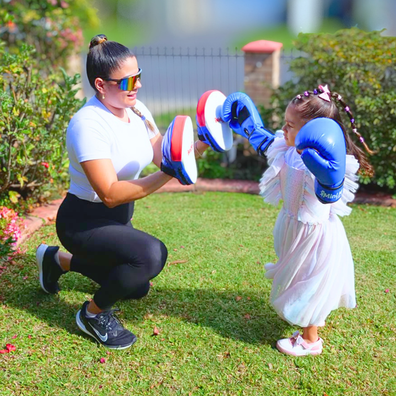 Children's Boxing Gloves & Focus Pads Set for Exercise, Training and Sport