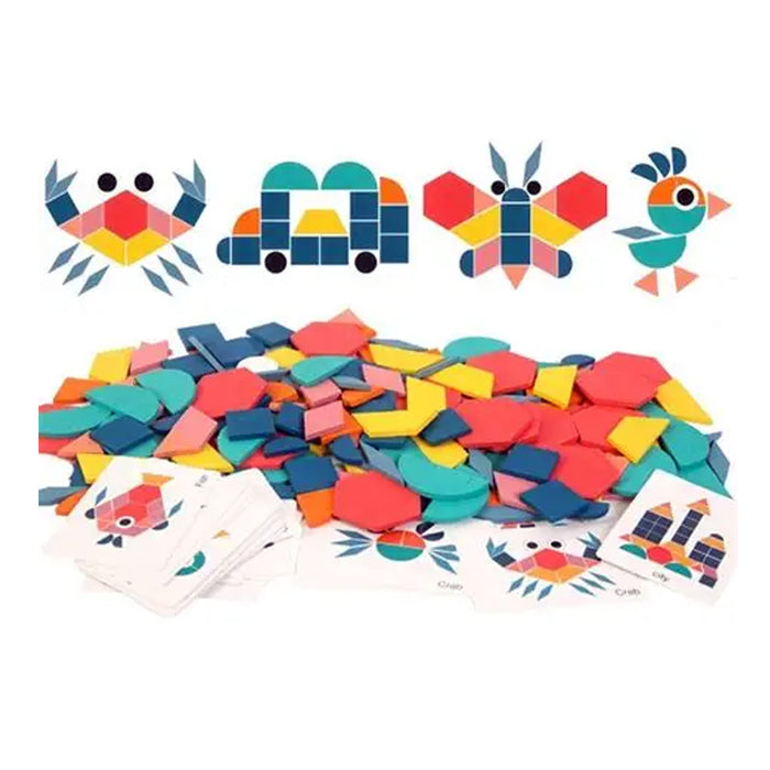 Rainbow Geometric Pattern Blocks
