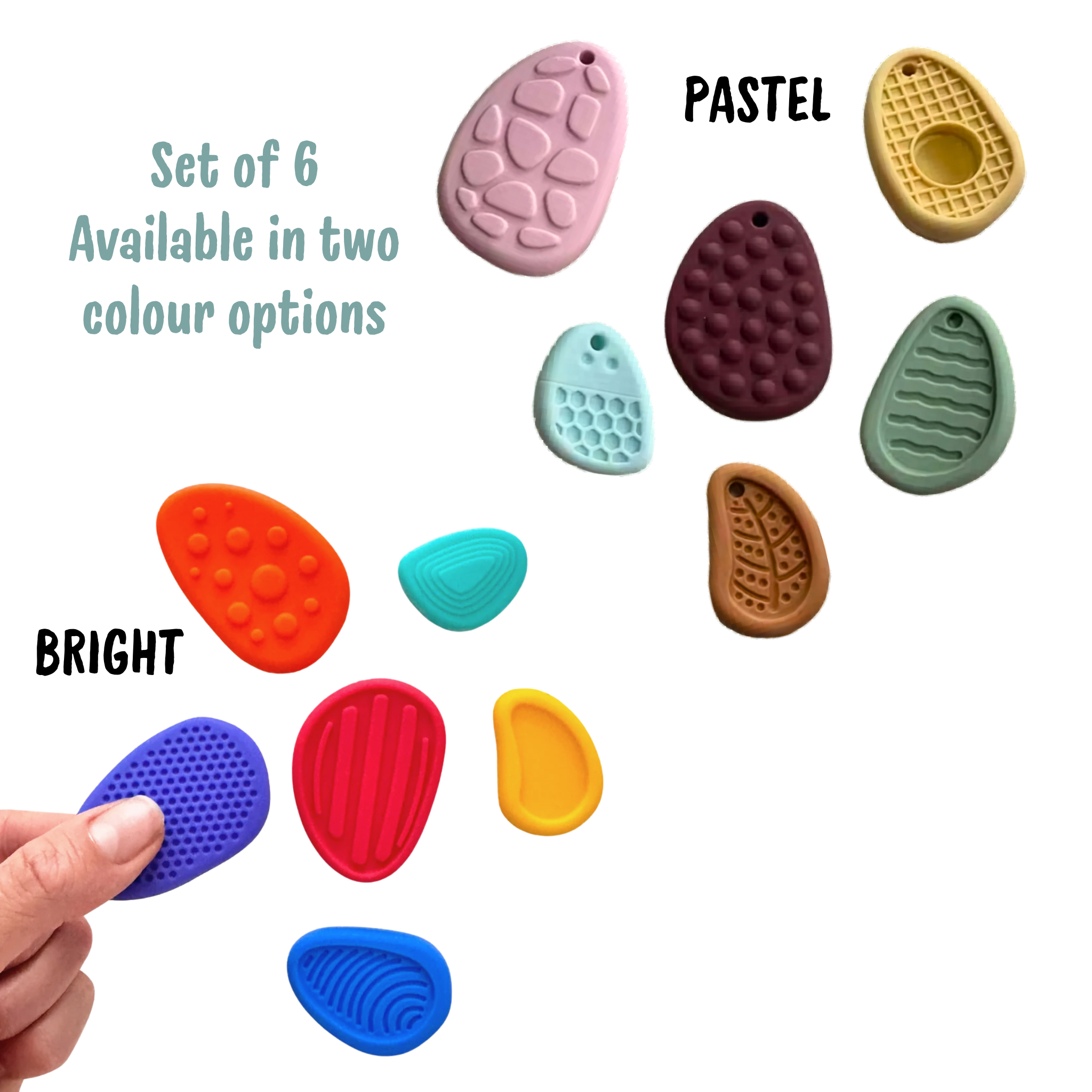Silicone Sensory Fidget Pebbles (6 pack) — The OT Store