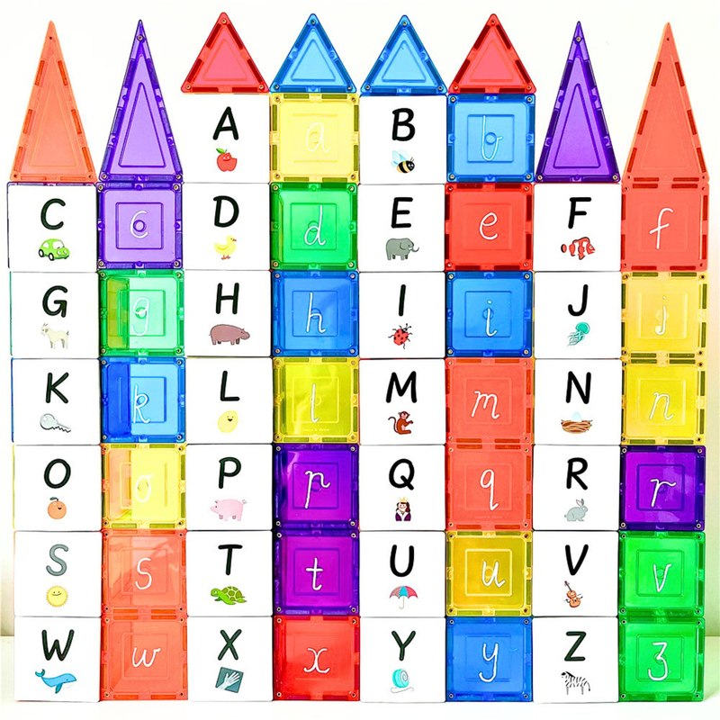 TileTek Magnetic Tile Toppers Alphabet Packs 40 Pieces