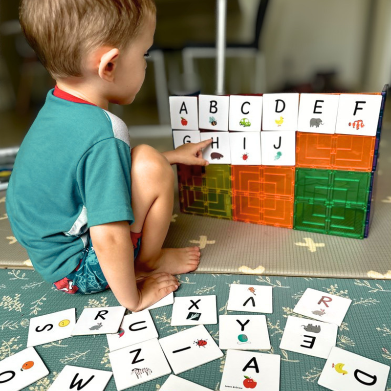 TileTek Magnetic Tile Toppers Alphabet Packs 40 Pieces