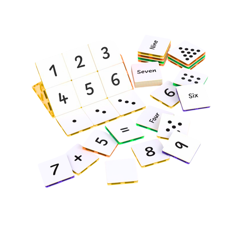 TileTek Magnetic Tile Toppers Numbers Pack 40 Pieces