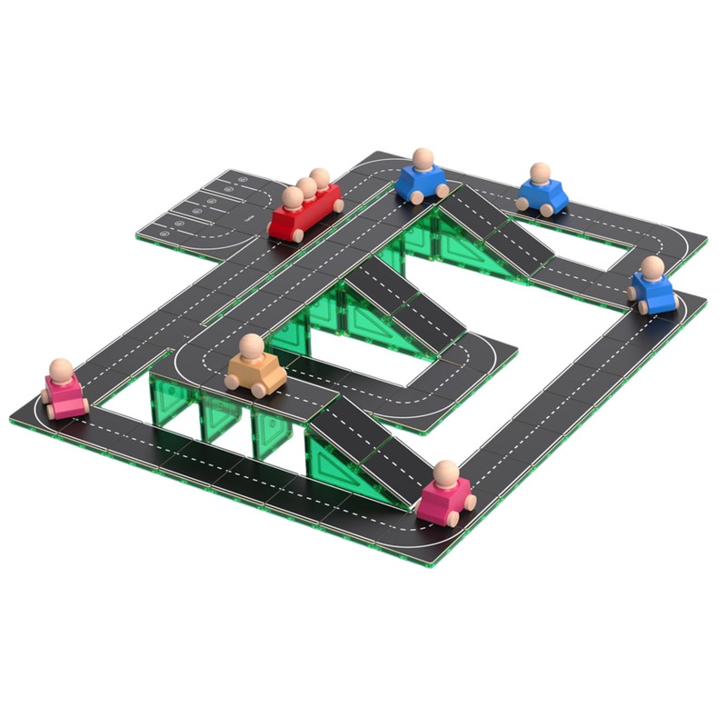 TileTek Magnetic Tile Toppers Road Pack 40 Pieces