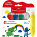 Faber-Castell Jumbo Squeeze Paintbrushes Washable (6 Pack)