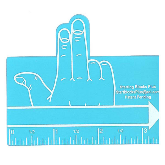 Two Finger Spacer Handwriting Tool for Pre-School to Grade 2 BLUE