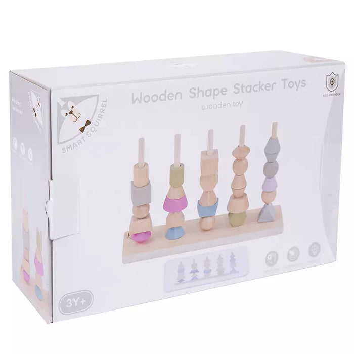 Wooden Shape Stacker Box